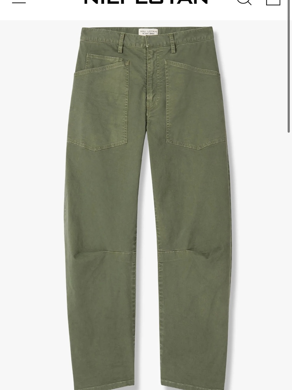 Nili Lotan Olive Green Shon Pant